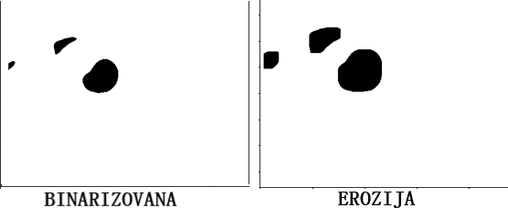 Slika 5 - Slika pre i nakon primene erozije
